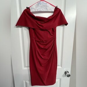 Vince Camuto Strapless Off The Shoulder Red Dress